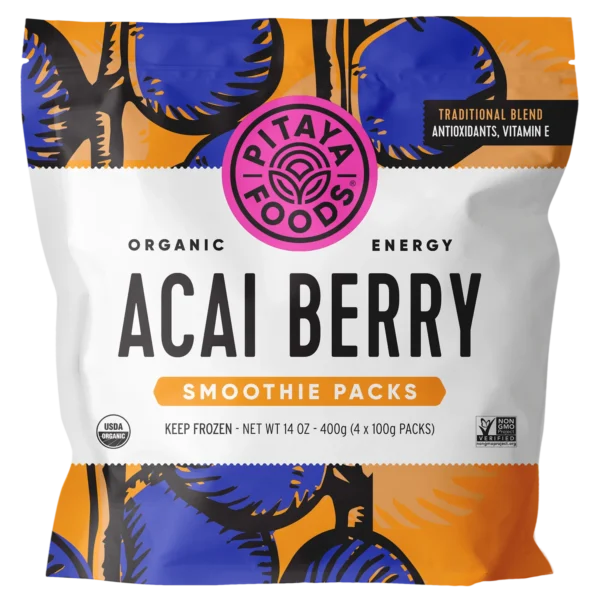 Pitaya Foods Frozen Organic Acai Fruit Smoothie Mix